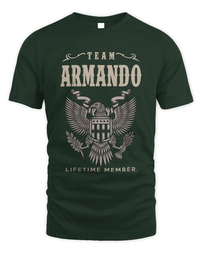 ARMANDO TP06-K82 – Personalized Classic Style Apparel “Team NAME Lifetime Member” - Unisex Standard T-Shirt - Forest Green