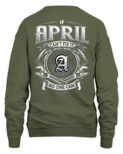 APRIL AP81-K4-626 - Personalized Ahmed Quote Apparel “If Ahmed Can't Fix It, No One Can” - Unisex Sweatshirt - Military Green