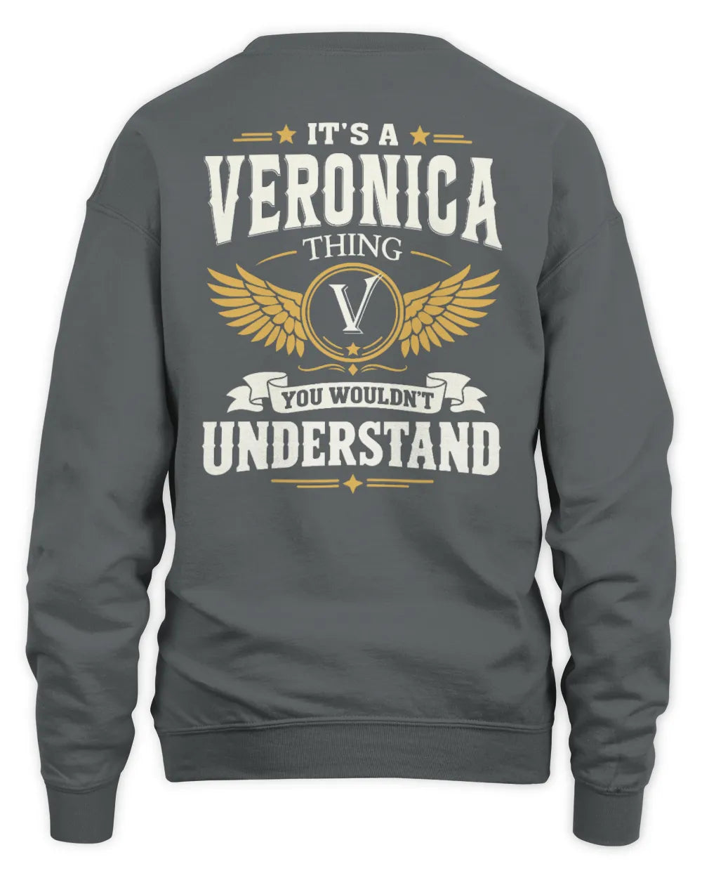 VERONICA KT06-M008 It’s a [NAME] Thing – You Wouldn’t Understand | Personalized Vintage T-Shirt - Unisex Sweatshirt - Charcoal