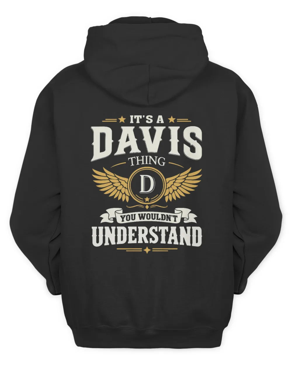 DAVIS KT06-M008 It’s a [NAME] Thing – You Wouldn’t Understand | Personalized Vintage T-Shirt - Unisex Hoodie - Black
