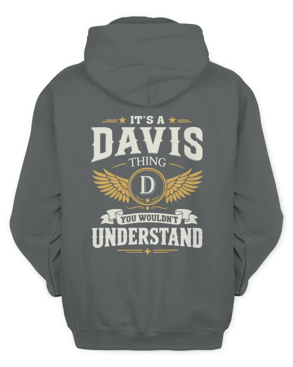 DAVIS KT06-M008 It’s a [NAME] Thing – You Wouldn’t Understand | Personalized Vintage T-Shirt - Unisex Hoodie - Charcoal