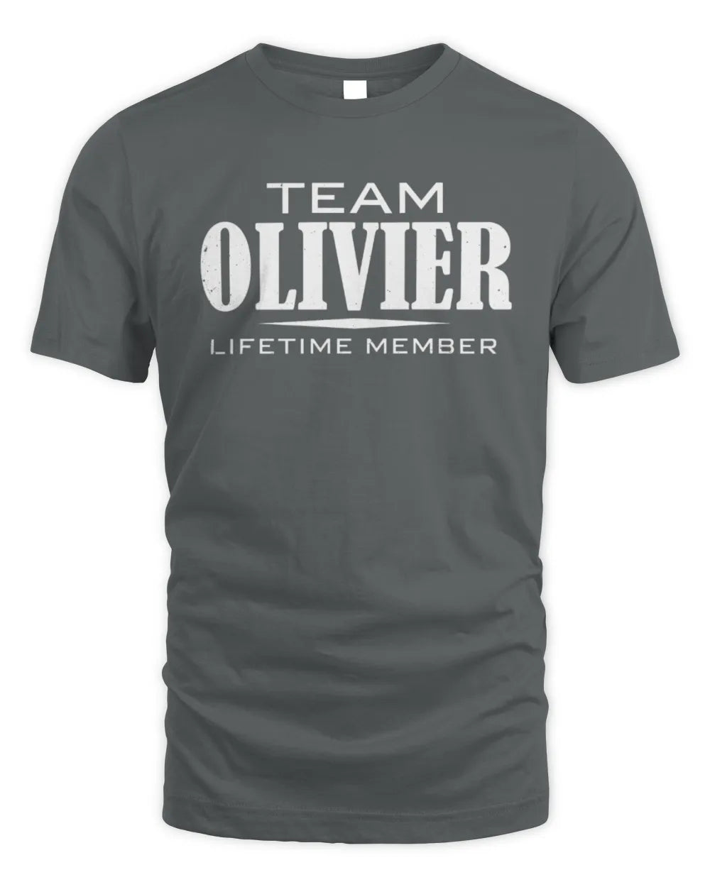 OLIVIER BL62-K4-128 - Personalized “Team NAME Lifetime Member” - Unisex Standard T-Shirt - Charcoal