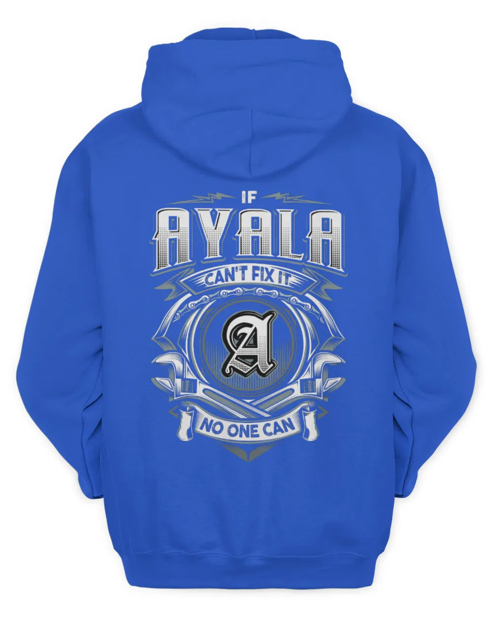 AYALA AP81-K4-626 - Personalized Ahmed Quote Apparel “If Ahmed Can't Fix It, No One Can” - Unisex Hoodie - Royal