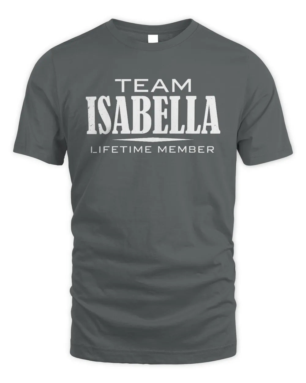 ISABELLA BL62-K4-128 - Personalized “Team NAME Lifetime Member” - Unisex Standard T-Shirt - Charcoal