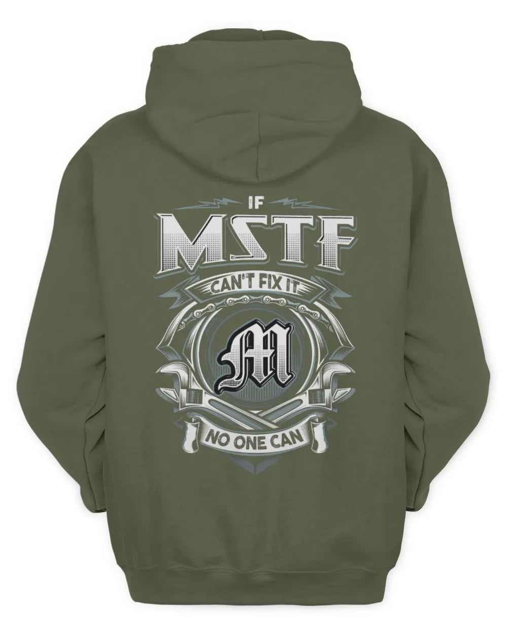 MSTF AP81-K4-626 - Personalized Ahmed Quote Apparel “If Ahmed Can't Fix It, No One Can” - Unisex Hoodie - Military Green