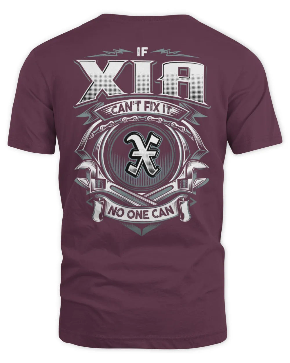 XIA AP81-K4-626 - Personalized Ahmed Quote Apparel “If Ahmed Can't Fix It, No One Can” - Unisex Standard T-Shirt - Maroon