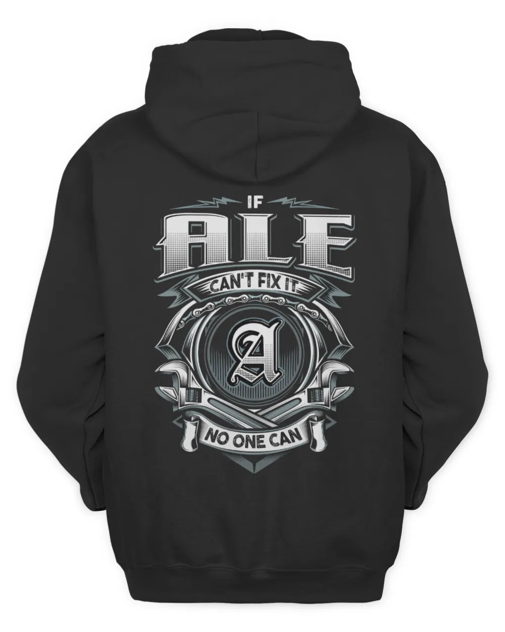 ALE AP81-K4-626 - Personalized Ahmed Quote Apparel “If Ahmed Can't Fix It, No One Can” - Unisex Hoodie - Black