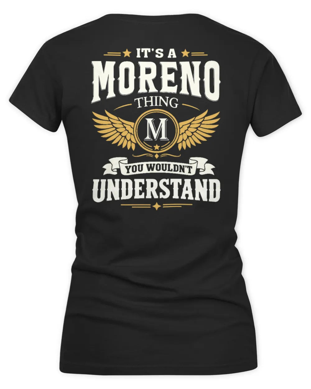 MORENO KT06-M008 It’s a [NAME] Thing – You Wouldn’t Understand | Personalized Vintage T-Shirt - Women's V-Neck T-Shirt - Black