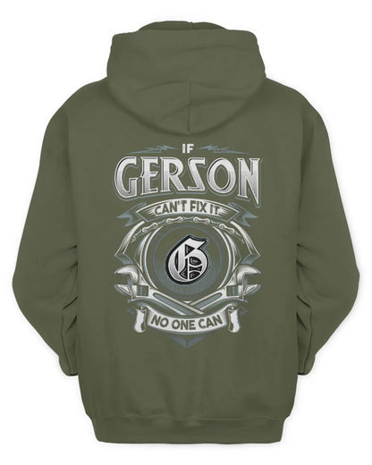 GERSON AP81-K4-626 - Personalized Ahmed Quote Apparel “If Ahmed Can't Fix It, No One Can” - Unisex Hoodie - Military Green