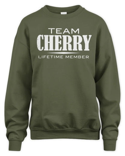 CHERRY BL62-K4-128 - Personalized “Team NAME Lifetime Member” - Unisex Sweatshirt - Military Green