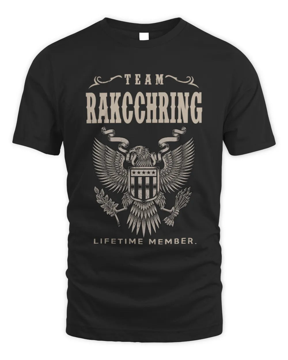 RAKCCHRING TP06-K82 – Personalized Classic Style Apparel “Team NAME Lifetime Member” - Unisex Standard T-Shirt - Black