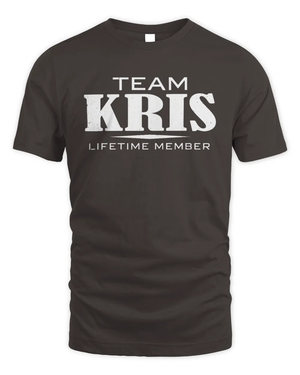KRIS BL62-K4-128 - Personalized “Team NAME Lifetime Member” - Unisex Standard T-Shirt - Dark Chocolate