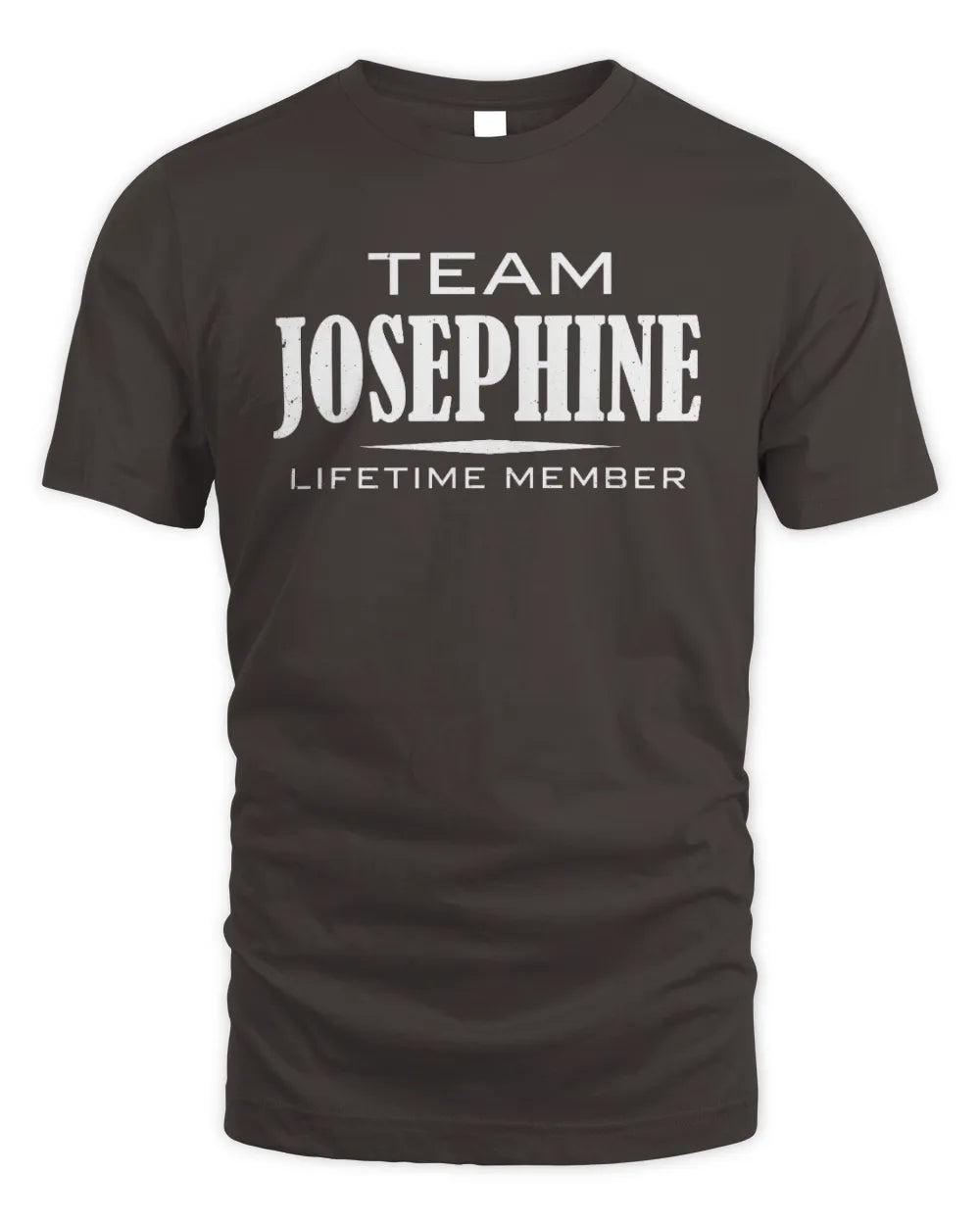 JOSEPHINE BL62-K4-128 - Personalized “Team NAME Lifetime Member” - Unisex Standard T-Shirt - Dark Chocolate