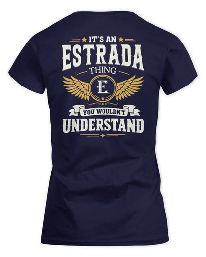 ESTRADA KT06-M008 It’s a [NAME] Thing – You Wouldn’t Understand | Personalized Vintage T-Shirt - Women's Standard T-Shirt - Navy