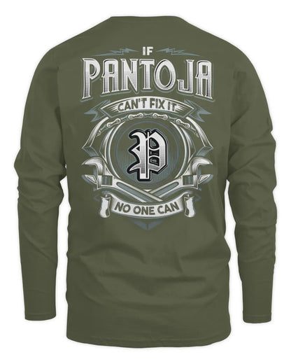 PANTOJA AP81-K4-626 - Personalized Ahmed Quote Apparel “If Ahmed Can't Fix It, No One Can” - Men's Long Sleeved T-Shirt - Military Green