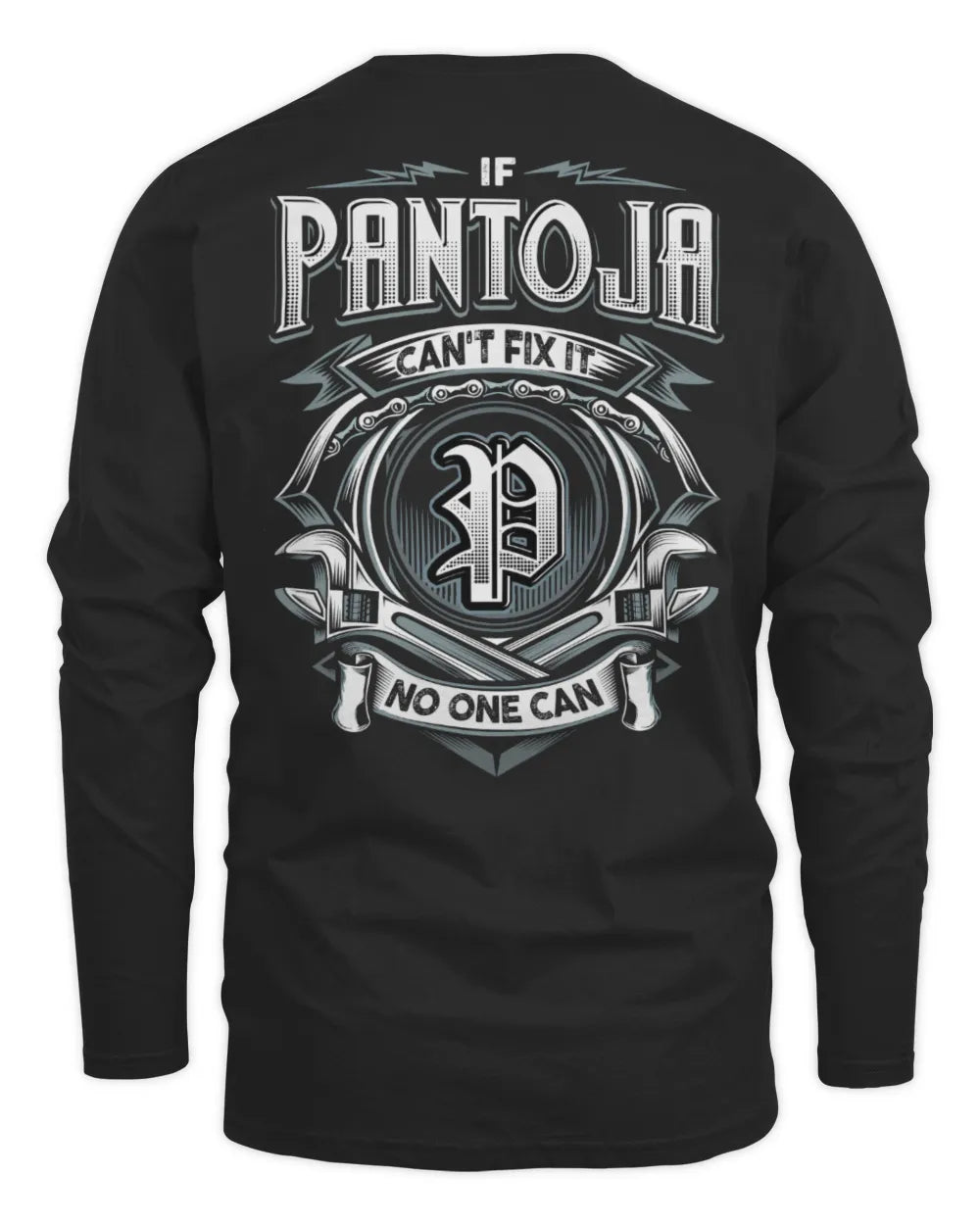 PANTOJA AP81-K4-626 - Personalized Ahmed Quote Apparel “If Ahmed Can't Fix It, No One Can” - Men's Long Sleeved T-Shirt - Black