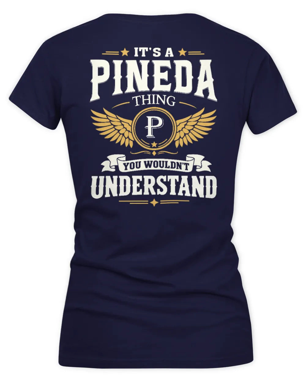 PINEDA KT06-M008 It’s a [NAME] Thing – You Wouldn’t Understand | Personalized Vintage T-Shirt - Women's V-Neck T-Shirt - Navy