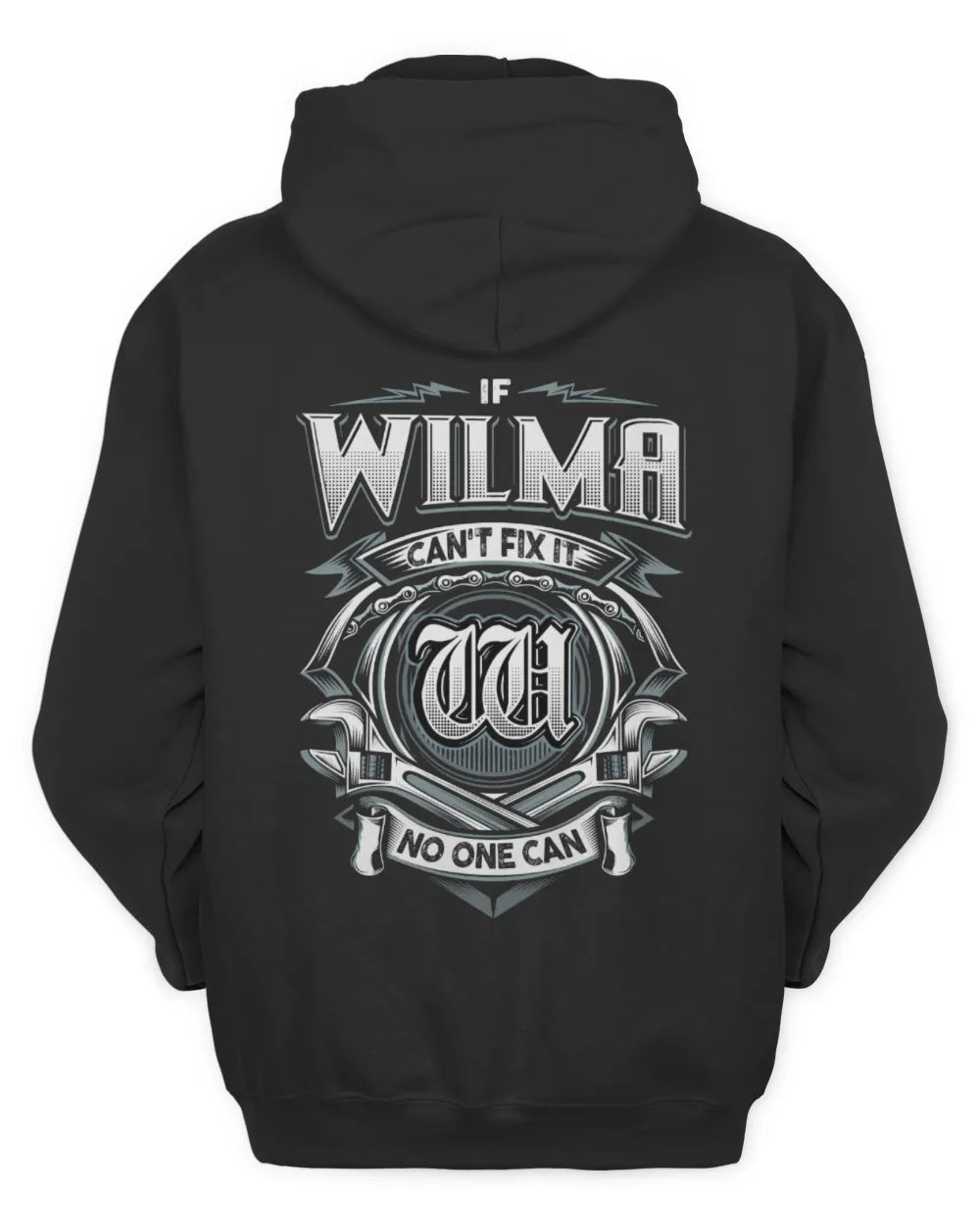 WILMA AP81-K4-626 - Personalized Ahmed Quote Apparel “If Ahmed Can't Fix It, No One Can” - Unisex Hoodie - Black