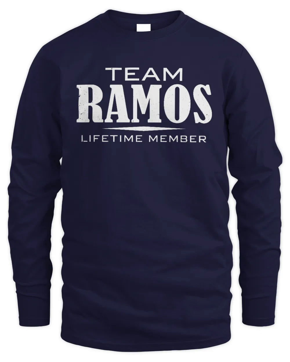 RAMOS BL62-K4-128 - Personalized “Team NAME Lifetime Member” - Men's Long Sleeved T-Shirt - Navy