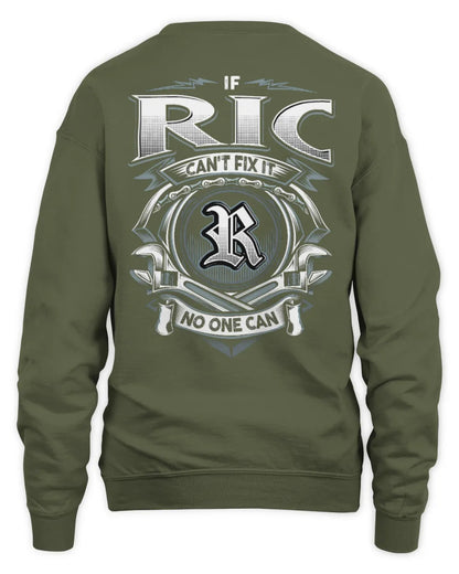 RIC AP81-K4-626 - Personalized Ahmed Quote Apparel “If Ahmed Can't Fix It, No One Can” - Unisex Sweatshirt - Military Green