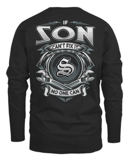SON AP81-K4-626 - Personalized Ahmed Quote Apparel “If Ahmed Can't Fix It, No One Can” - Men's Long Sleeved T-Shirt - Black