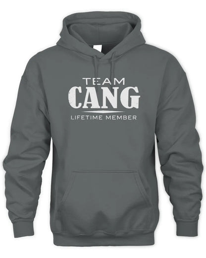 CANG BL62-K4-128 - Personalized “Team NAME Lifetime Member” - Unisex Hoodie - Charcoal