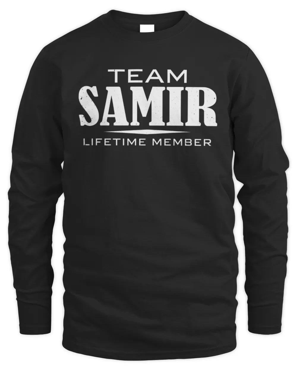 SAMIR BL62-K4-128 - Personalized “Team NAME Lifetime Member” - Men's Long Sleeved T-Shirt - Black