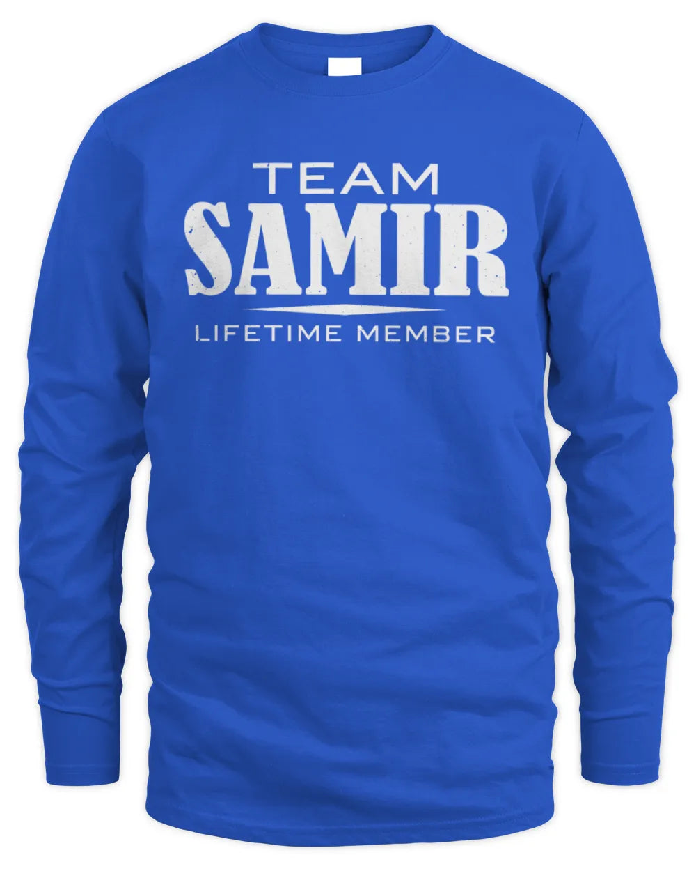 SAMIR BL62-K4-128 - Personalized “Team NAME Lifetime Member” - Men's Long Sleeved T-Shirt - Royal
