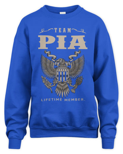 PIA TP06-K82 – Personalized Classic Style Apparel “Team NAME Lifetime Member” - Unisex Sweatshirt - Royal