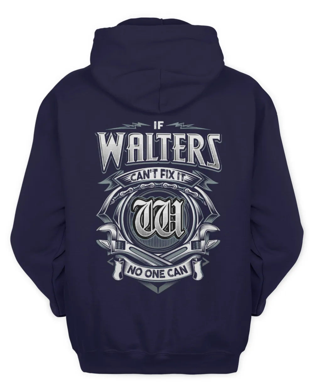 WALTERS AP81-K4-626 - Personalized Ahmed Quote Apparel “If Ahmed Can't Fix It, No One Can” - Unisex Hoodie - Navy