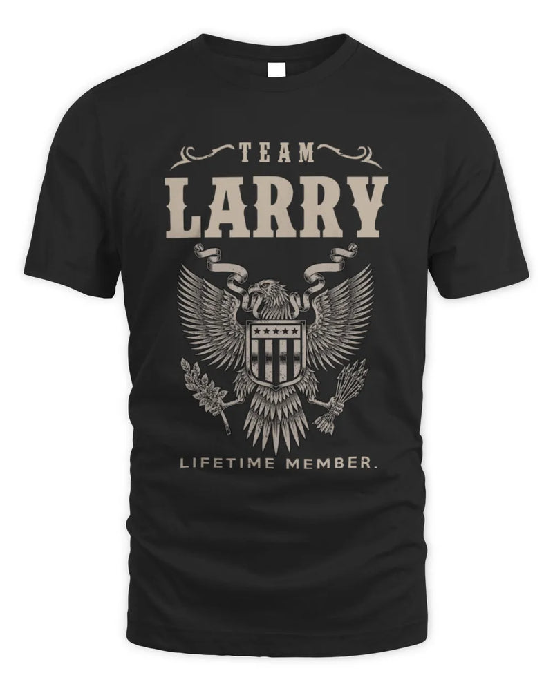 LARRY TP06-K82 – Personalized Classic Style Apparel “Team NAME Lifetime Member” - Unisex Standard T-Shirt - Black