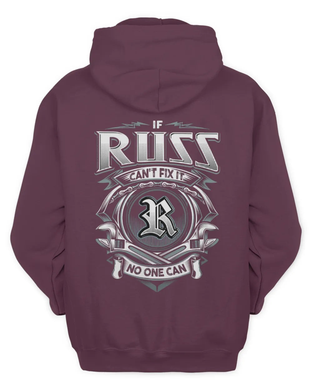 RUSS AP81-K4-626 - Personalized Ahmed Quote Apparel “If Ahmed Can't Fix It, No One Can” - Unisex Hoodie - Maroon