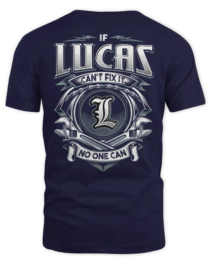 LUCAS AP81-K4-626 - Personalized Ahmed Quote Apparel “If Ahmed Can't Fix It, No One Can” - Unisex Standard T-Shirt - Navy