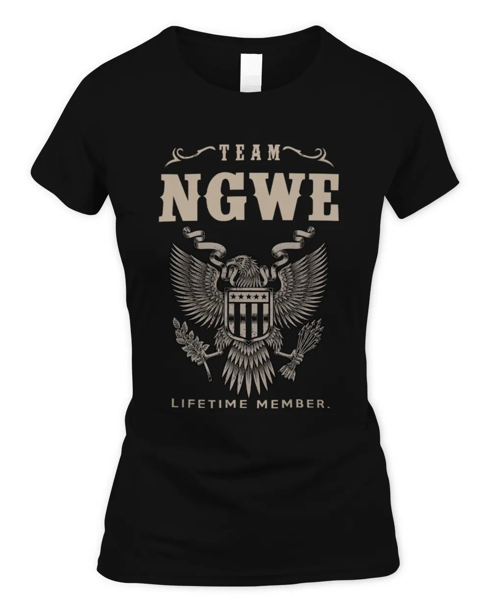 NGWE TP06-K82 – Personalized Classic Style Apparel “Team NAME Lifetime Member” - Women's Standard T-Shirt - Black