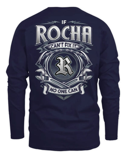 ROCHA AP81-K4-626 - Personalized Ahmed Quote Apparel “If Ahmed Can't Fix It, No One Can” - Men's Long Sleeved T-Shirt - Navy