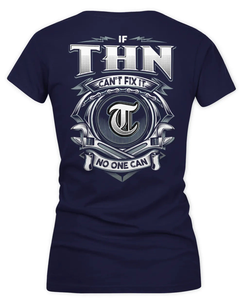 THN AP81-K4-626 - Personalized Ahmed Quote Apparel “If Ahmed Can't Fix It, No One Can” - Women's V-Neck T-Shirt - Navy