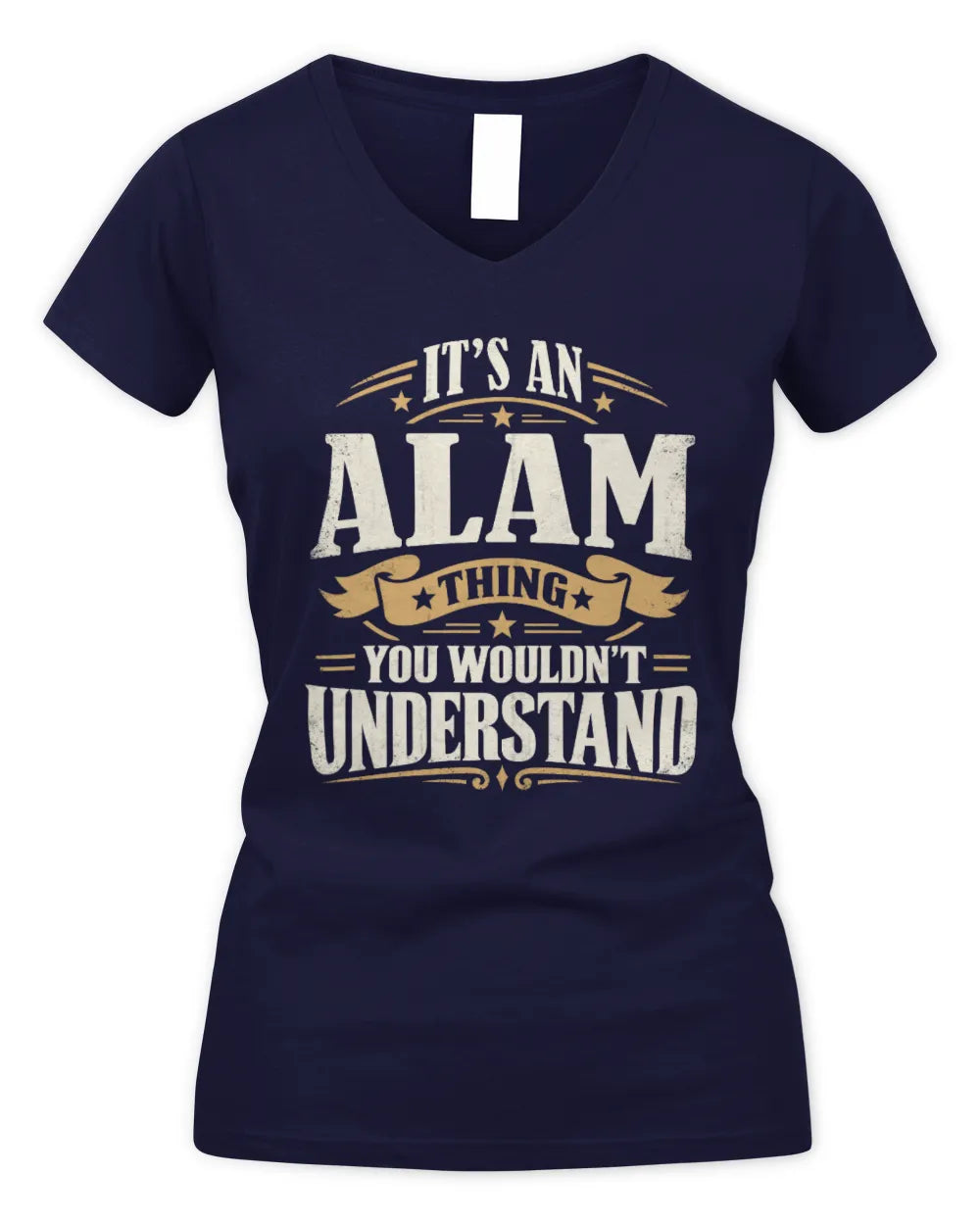 ALAM P08 TH51 - Personalized “It’s a/an [NAME] Thing – You Wouldn’t Understand” Shirt - Women's V-Neck T-Shirt - Navy