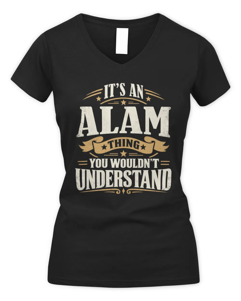 ALAM P08 TH51 - Personalized “It’s a/an [NAME] Thing – You Wouldn’t Understand” Shirt - Women's V-Neck T-Shirt - Black