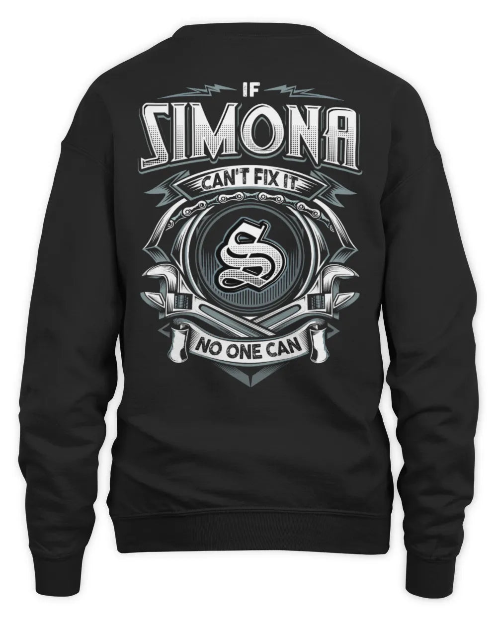 SIMONA AP81-K4-626 - Personalized Ahmed Quote Apparel “If Ahmed Can't Fix It, No One Can” - Unisex Sweatshirt - Black