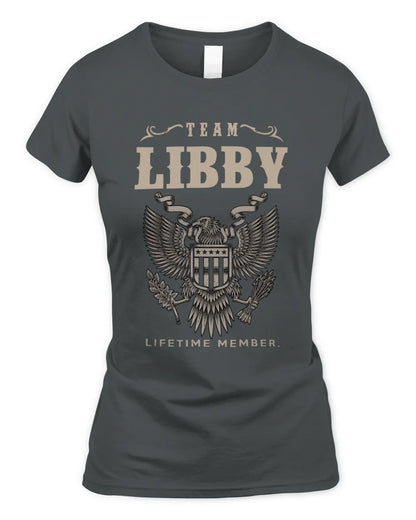 LIBBY TP06-K82 – Personalized Classic Style Apparel “Team NAME Lifetime Member” - Women's Standard T-Shirt - Charcoal