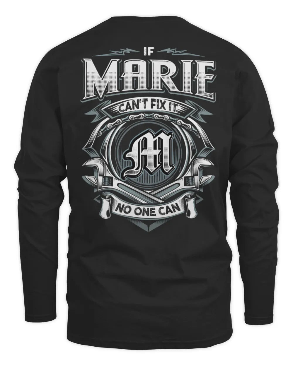 MARIE AP81-K4-626 - Personalized Ahmed Quote Apparel “If Ahmed Can't Fix It, No One Can” - Men's Long Sleeved T-Shirt - Black