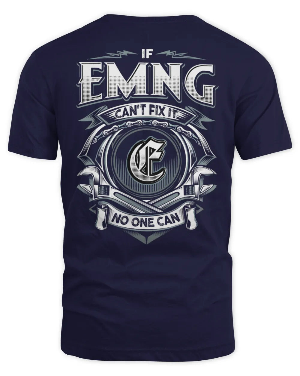 EMNG AP81-K4-626 - Personalized Ahmed Quote Apparel “If Ahmed Can't Fix It, No One Can” - Unisex Standard T-Shirt - Navy