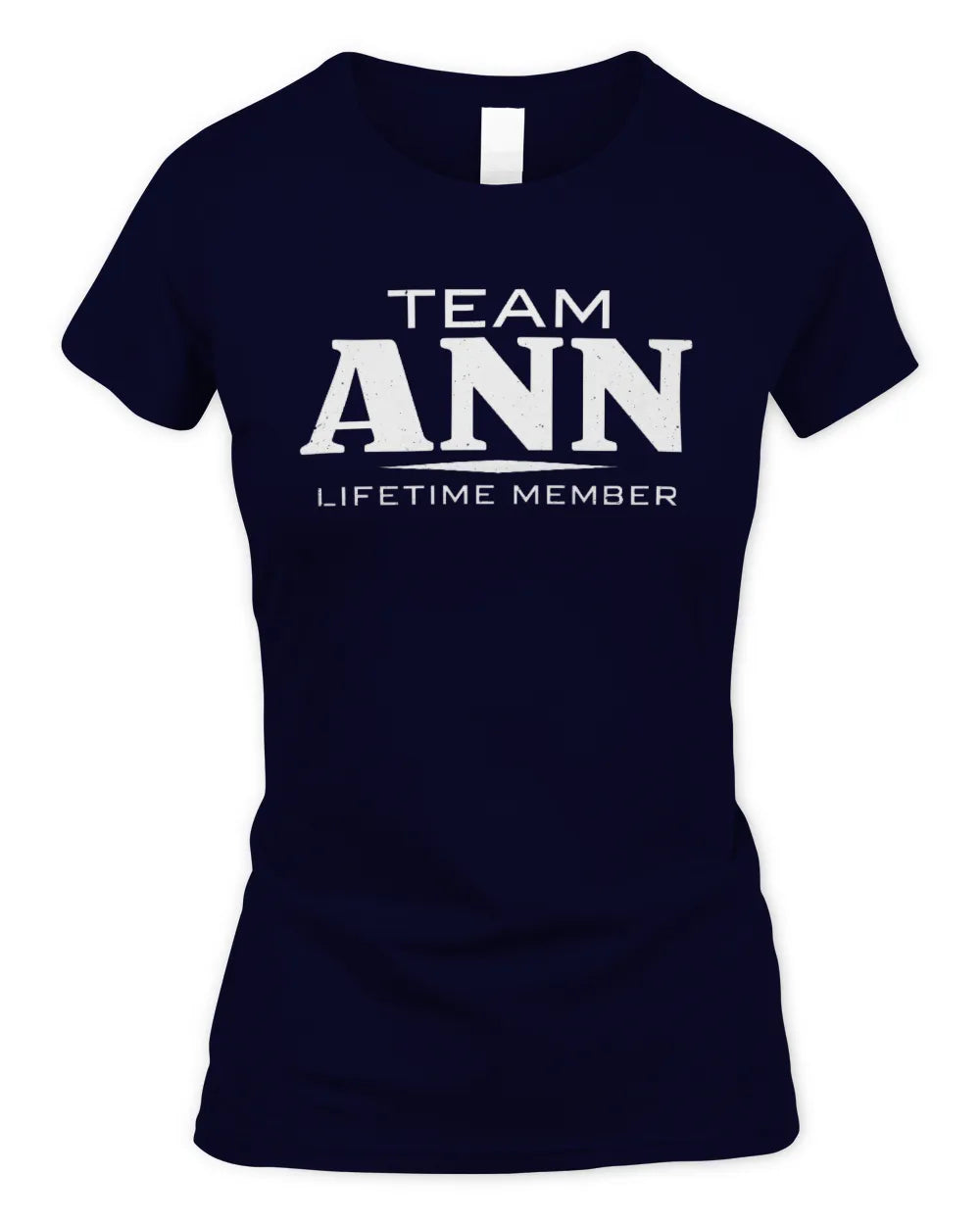 ANN BL62-K4-128 - Personalized “Team NAME Lifetime Member” - Women's Standard T-Shirt - Navy