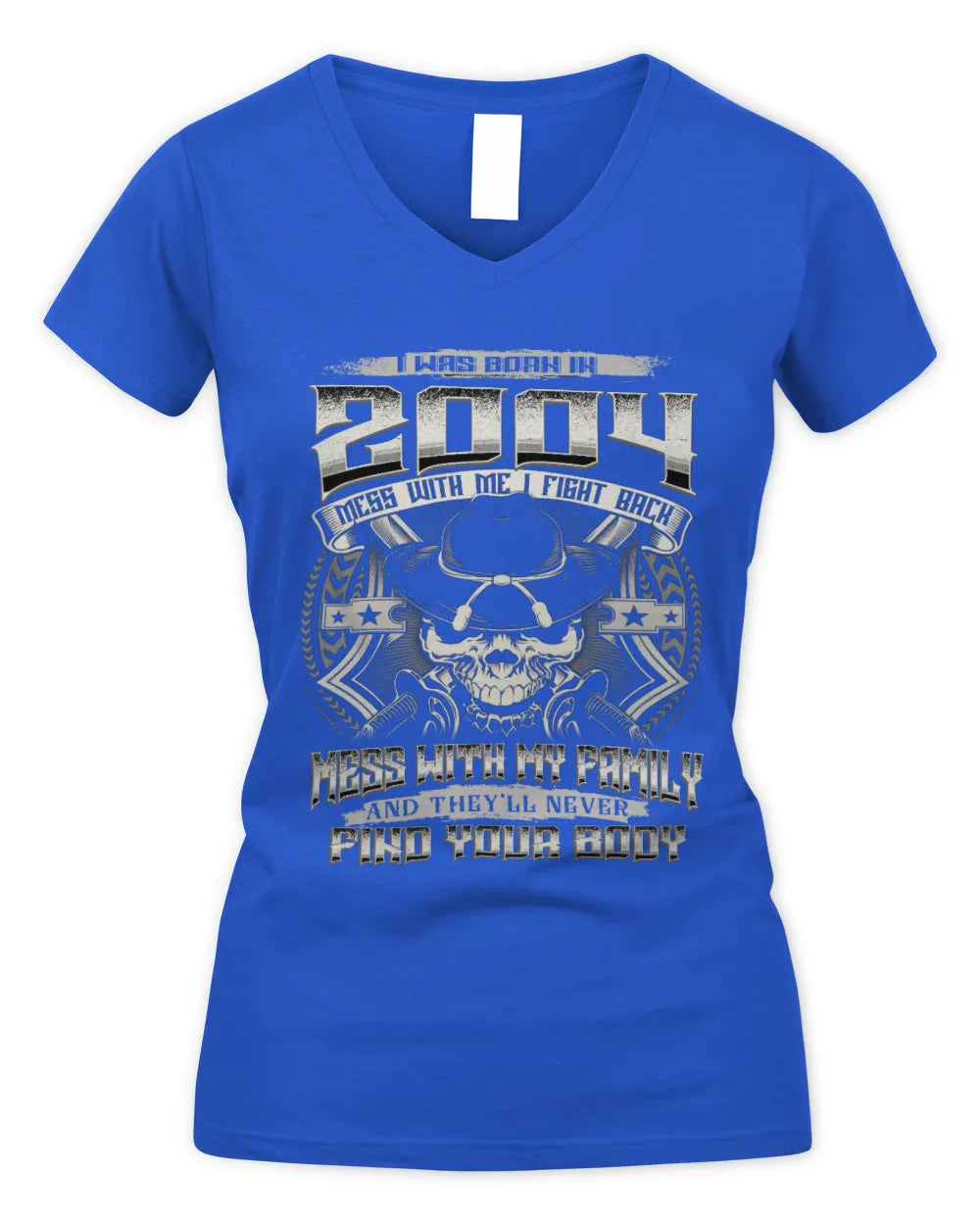 2004 HH89-K2 – Protective Family Quote T-Shirt - Women's V-Neck T-Shirt - Royal