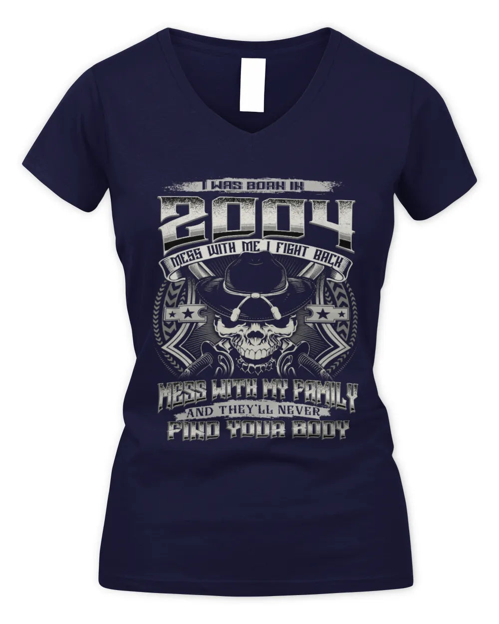 2004 HH89-K2 – Protective Family Quote T-Shirt - Women's V-Neck T-Shirt - Navy