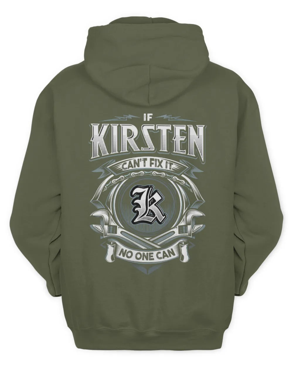 KIRSTEN AP81-K4-626 - Personalized Ahmed Quote Apparel “If Ahmed Can't Fix It, No One Can” - Unisex Hoodie - Military Green