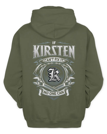 KIRSTEN AP81-K4-626 - Personalized Ahmed Quote Apparel “If Ahmed Can't Fix It, No One Can” - Unisex Hoodie - Military Green