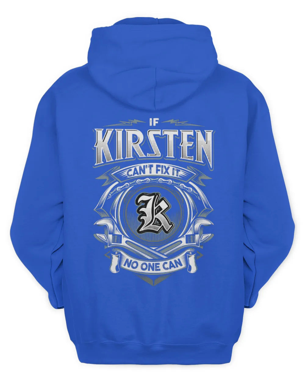 KIRSTEN AP81-K4-626 - Personalized Ahmed Quote Apparel “If Ahmed Can't Fix It, No One Can” - Unisex Hoodie - Royal