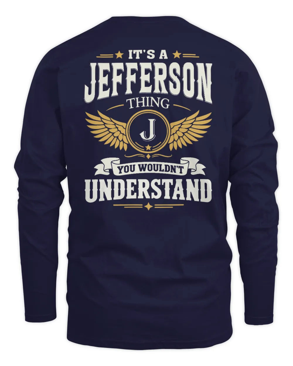 JEFFERSON KT06-M008 It’s a [NAME] Thing – You Wouldn’t Understand | Personalized Vintage T-Shirt - Men's Long Sleeved T-Shirt - Navy