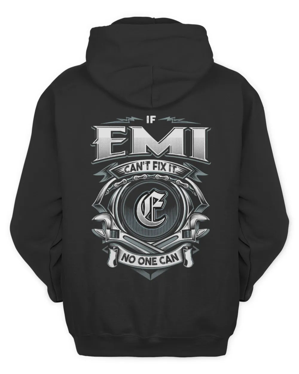 EMI AP81-K4-626 - Personalized Ahmed Quote Apparel “If Ahmed Can't Fix It, No One Can” - Unisex Hoodie - Black